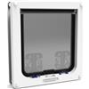 Cat Mate Gattaiola con Chiusura a 4 Vie per Gatti Grandi e Cani di Piccola Taglia, Facile Installazione su Porte UPVC, Vetro e Porte in Legno - Bianco