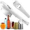 Avilia Apribarattoli Multifunzionale in Acciaio Inox per Tappi a Capsula, Lattine e Barattoli 25x9.8x3cm, Bianco