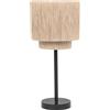 Trio Leuchten Tischleuchte Smilla 566800136, Metall Schwarz matt, Schirm Jute naturbelassen, exkl. 1x E27