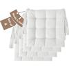 Il Tuo Artigiano Design Set 4 o 6 Cuscini per Sedie da Cucina Made in Italy - Cuscini Sedie Cucina set da 6 40x40 cm spessore 6 cm - Imbottiture in Spugna e morbido acrilico (4, Naturale)