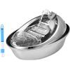 GENERIC Fontana per gatti in acciaio inox | Dispenser per acqua per cani ultra silenzioso | Fontana automatica per gatti e cani all'interno, lavabile in lavastoviglie, multi-filtrazione da 2 litri