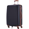 HAUPTSTADTKOFFER - Wannsee - Valigia da viaggio rigida e legera, grande 77 cm, Trolley ABS, TSA, 94 litri, Blu scuro