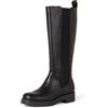 Amazon Essentials Stivali alti con soffietto Donna, Nero, 35.5 EU