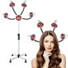 GAOUSD Lampada riscaldante per capelli a 5 teste processore di colori per salone di parrucchieri altezza regolabile con ruote a infrarossi calore lampada soggiorno riscaldatore per capelli,per salone di