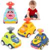 Ballery Macchinina Bambino 1 Anno, 4PCS Gioco Macchinine per Bambini, Macchinine Giocattolo Press and Go per Bambini di 1 2 3 Anni, Regalo di Natale per Neonati