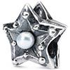 Trollbeads TAGBE-00218 - Ciondolo da donna a forma di stella della saggezza, in argento 925, con perla bianca