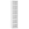 vidaXL Armadio Porta CD Elegante Pratico Robusto Comodo Portaoggetti Mobiletto Espositore con Scomparti Aperti Bianco in Legno Multistrato