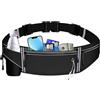 SLTAXAR Marsupio Running, Marsupi da Corsa Impermeabile, Marsupio Sportivo, Cintura da Corsa per Uomo e Donna, Marsupio Porta Cellulare, per Corsa Jogging Escursioni Fitness Ciclismo e Viaggi, Nero