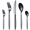 Set Posate Nere 30 Pezzi In Acciaio Inossidabile - Servizio Per 6 Persone - Foto 6