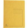 Exacompta - Rif. 39999E - Cartoncino da 25 cartelline a lamella stampate Iderama in carta lucida da 355 g/m², con certificazione FSC®, dimensioni 24 x 32 cm, per documenti formato A4, colore giallo