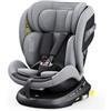 KidsZone Seggiolino Auto 9-36 kg Isofix i-Size, 40-150 cm - Seggiolino Auto Girevole 360 per Bambini Gruppo 0/1/2/3 - Top Tether, Reclinabile 5 posizioni, Regolabile in Altezza