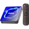 RUPA Android TV Box 11.0, Smart TV Box 4GB RAM 32GB ROM Amlogic S905W2 Sostegno 2.4G/5G WiFi BT5.0 HDMI 3.0 100M 3D 4K HD TV Box con Telecomando