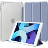 4UBonLife Custodia per iPad 6a /5a Generazione 9,7 Pollici 2018/2017, per iPad Air 1 2013/Air 2 2014 Cover Protettiva Rigida, Sottile e Leggera con Traslucida Posteriore Opaca Cover, Grigio Lavanda