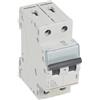 Legrand 403606, interruttore automatico magnetico termico, 2P, 16A, curva C, 6 kA, 2 modulo, TX3