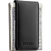 VULKIT Fermasoldi Magnetico Sottile Porta Biglietti da Visita in Pelle Porta Banconote Forte Magnete può Contenere 15 Banconote Piegate