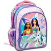 PRESTIGE & DELUXE Mini zaino asilo compatibile con barbie Unicorno per bimba Dim. 30 x 25 x 15 cm + omaggio portachiave paillettes