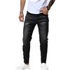 Woenzaia Jeans da uomo slim fit skinny denim stretch affusolato jeans pantaloni, #2 Grigio scuro, 50