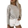 Generic Maglione Pullover Casual a Maniche Lunghe con Corsetto Monospalla da Donna Magliette Donna Manica Lunga Cotone Taglie Comode (A, S)