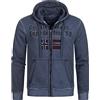 Geographical Norway Gimdo Men - Felpa con cappuccio con tasca a canguro - Felpe con logo da uomo - Felpa con cappuccio a maniche lunghe (Blu_marino S)