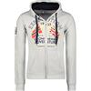 Geographical Norway Flepto Men - Felpa da uomo con cappuccio e tasca a canguro - Felpe con logo da uomo - Felpa con cappuccio a maniche lunghe (Grigio_chiaro 3XL)