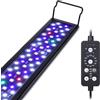 Hygger Illuminazione per Acquario 48W, Lampada LED 24/7 Con 9 Colori e 10 Luminosità Regolabili per Acquario da 120-132cm