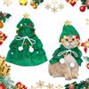 Pwsap Mantello Natalizio Gatto Forma di Albero,Costume da Compagnia Natalizio,Vestiti Natale Gatto Cane per Gatti Cucciolo Gattino cani di Piccola Taglia Animali, Festa Cosplay di Natale Capodanno, Verde