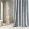 ROOM99 Tenda con nastro arricciato, Aura, 180 x 260 cm, larghezza x altezza, moderna, Curtain per soggiorno, camera da letto, grigio chiaro, 1 pezzo