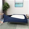 ALYVIA SPRING Box Spring Cover - King/Cal King/Olympic Queen, Navy, microfibra e spandex, mantovana giroletto