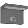 Trio Leuchten LED Solar Außen Wandleuchte Blyde 253569142, Aluminium Druckguss Anthrazit, 5 Watt LED, Hybrid Solar/Netzbetrieb, Dämmerungssensor, Bewegungssensor