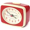 Kikkerland - Sveglia in plastica, 9,8 x 6,1 x 8,3 cm, colore: Rosso