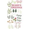 Sizzix Catherine Pooler - Set di timbri trasparenti con scritta Happy Holly Days