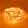 Dalugo Catena di Luci Arancione a Batteria, 5m 50 LED Catena di Luci Arancione per Interni con Batteria per Halloween, Natale, Decorazione della Casa