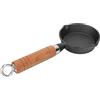YWBL-WH Padella Ghisa Mini Uova 10 Cm Manico Legno Utensili Frittata Padella Ghisa Utensili Mini Padella