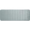 MIULEE Tappeto da Bagno in Memory Foam Antiscivolo - Morbido, Assorbente, Lavabile - Superficie a Linee Moderne Verticali, 45x120 cm, Grigio Chiaro