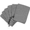 PHOGARY Asciugamani Bagno Viso e Bidet Guanti Spugna, Manopola da bagno per bimbo anziani, Panni Microfibra Asciugamani panno struccante viso,6 Pz,15×21cm,Grigio