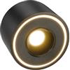 URing Faretti Led Soffitto Nero - Super Piatto - Ø97x55mm - Faretto da soffitto LED 8W 1680lm - 3000K Luce Calda - Rotondo Faretti Soffitto 230V, Faretto Led Interno in Alluminio