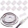 Shengxi 10 m 5 pin cavo LED DC 12 V-24 V + 10 strisce a 5 pin da 12 mm di larghezza per strisce LED SMD 5050 RGBW