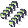 Labelwell 10x Compatibile per Dynmo Nastro Di Carta 12mm X 4m 91220 91200 S0721510 Etichette Nero Su Bianco Compatibile per Dynmo 200B Lt-100H XR XM Lt-100T Lt-110T 80 Etichettatrice