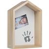 Baby Art Mensola Casa, Portaoggetti in Legno da Parete o da Scrivania, Decorazione Cameretta Bambini,Personalizzabile con Kit Impronta, Color Legno Naturale