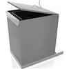 CASABRICONLINE PATTUMIERA INOX SECCHIO LT.17 RACCOLTA DIFFERENZIATA INCASSO ESTRAIBILE 3GPEI