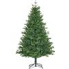 HOMCOM Albero di Natale Decorato e Ignifugo per Interni con 1443 Rami e Base in Metallo, in PE e PVC, Φ120x180 cm, Verde