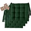 Il Tuo Artigiano Design Set 4 o 6 Cuscini per Sedie da Cucina Made in Italy - Cuscini Sedie Cucina set da 6 40x40 cm spessore 6 cm - Imbottiture in Spugna e morbido acrilico (4, Verde)