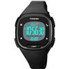 TONSHEN Donna e Bambini Sportvio Digitale Unisex Orologi da Polso 50M Impermeabile Outdoor Militare Tattico LED Elettronico 12H/24H Doppio Tempo Plastica Orologio (Nero)