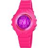 TONSHEN Ragazzo e Ragazza Orologio Multicolore LED Luce Impermeabile Digitale Orologi da Polso Outdoor Sportivo Multifunzione Plastica Cassa e Gomma Cinturino (Rosso)
