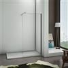 AICA ITALY Porte doccia Walk In Parete Fissa Con Barra Stabilizzatrice Vetro Temperato 8mm Trasparente Anticalcare Easyclean (80x200cm(larghezza X altezza), barra stabilizzatrice regolabile: 70-120cm)