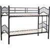 Arredo Stock Letto a castello in metallo con doghe in legno, 203x83x145.5 cm