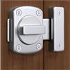 KAFENDA Fibbia interna per porta camera da letto serratura per porta della camera da letto, serratura antifurto per porta del bagno a vista, adatto per tutti i tipi di porte a battente (argento spazzolato)