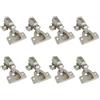 LIKERAINY 95 Grado Battuta Esterna Mini Cerniera del Telaio 35mm con Ammortizzatore per Porta Cerniere Corte per Mobile da Cucina Gabinetto Armadio Porte 8 Pezzi