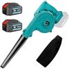 ANUPTTA Soffiatore per foglie, compatibile con Makita, con batteria da 2 x 5500 mAh e caricabatterie, soffiatore a batteria, 18 V, ricambio 2 in 1, per funzione di raccolta della polvere, aspirapolvere dal