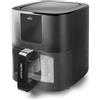Lacor - 69515 - Friggitrice ad Aria CrystalFry, Friggitrice ad Aria, Finestra Trasparente, Pannello LED, 8 Programmi, Antiaderente, Tecnologia TotalCook, Capacità: 7 L